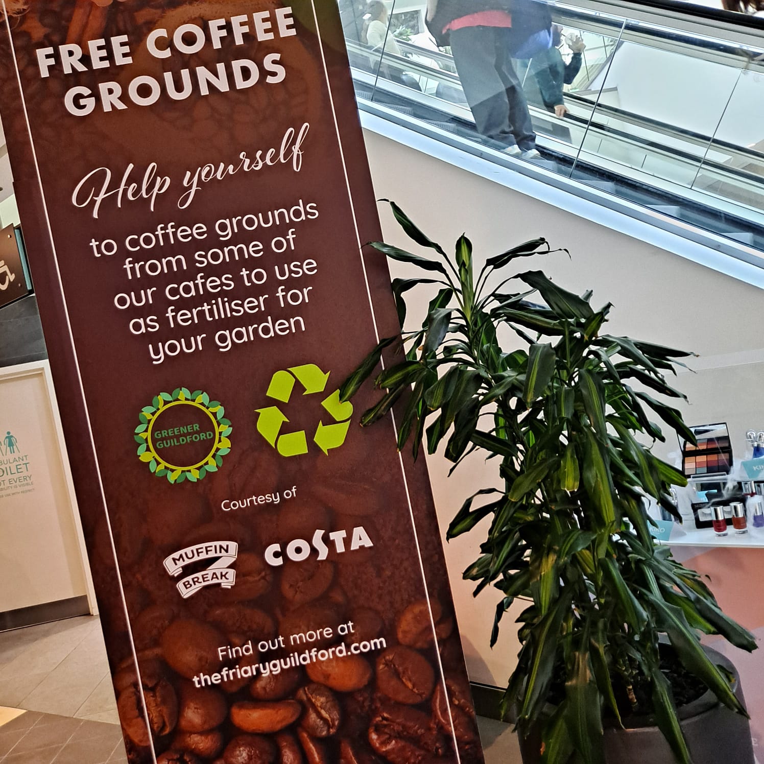Free Coffee Grounds scheme The Friary Guildford